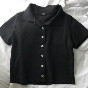 brandy melville black button up